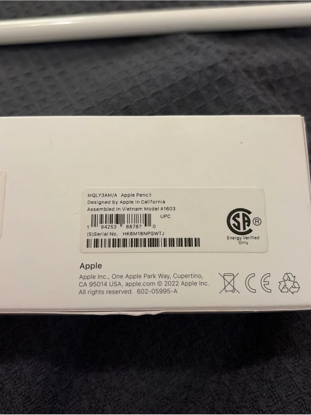 Apple Pencil (1st Gen) - White No other tips no charger